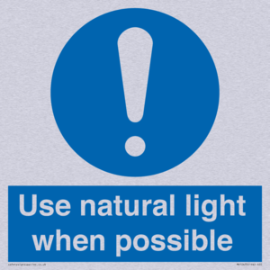 Use natural light when possible